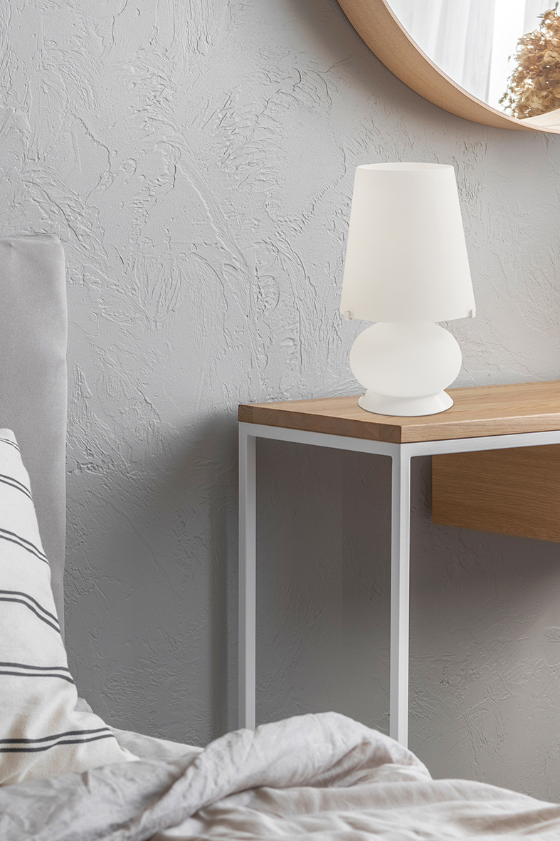 JUDY - WHITE/WHITE SATIN GLASS E14+E14 TABLE LAMP IP20 20CM - Image 3