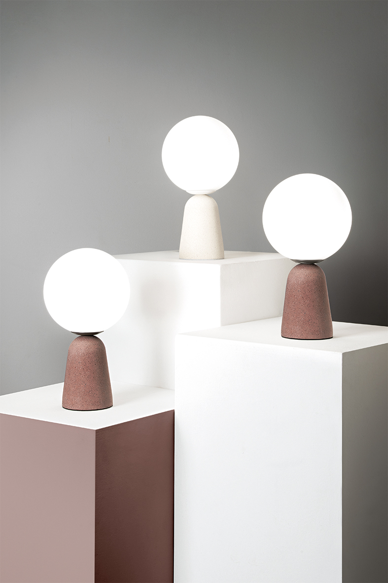 KANTAN - RED CONCRETE TABLE LAMP E14 IP20 - Image 2