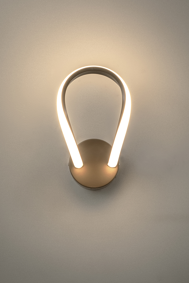 SAVOY - APPLIQUE ORO SATINATO LED 8W IP20 3000K - immagine 4