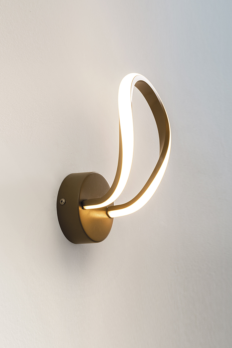 SAVOY - APPLIQUE ORO SATINATO LED 8W IP20 3000K - immagine 5