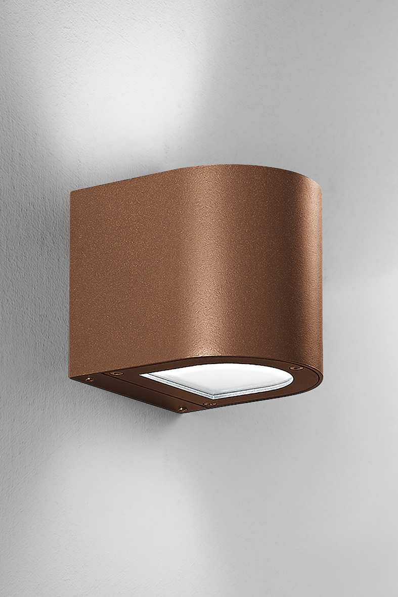 SILVER - APPLIQUE BIEMISSIONE QUADRATA MARRONE LED 9W 60° IP65 3000K CRI80 - immagine 4
