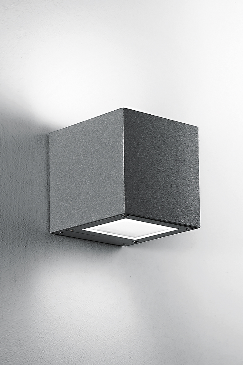 SILVER - APPLIQUE BIEMISSIONE QUADRATA MARRONE LED 9W 60° IP65 3000K CRI80 - immagine 5
