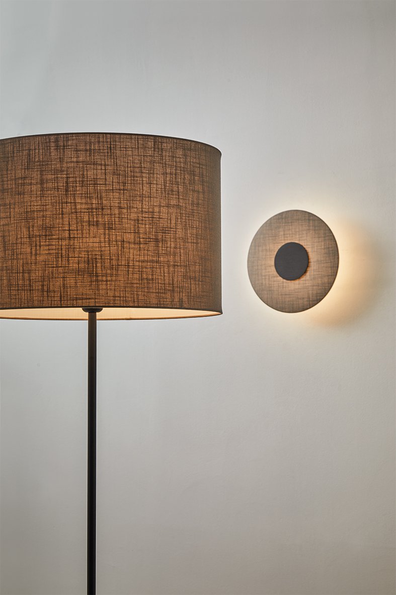 SOLARIS - BLACK LED WALL LAMP/ANTHRACITE LAMPSHADE 12W 3000K CRI90 IP20 - Image 5