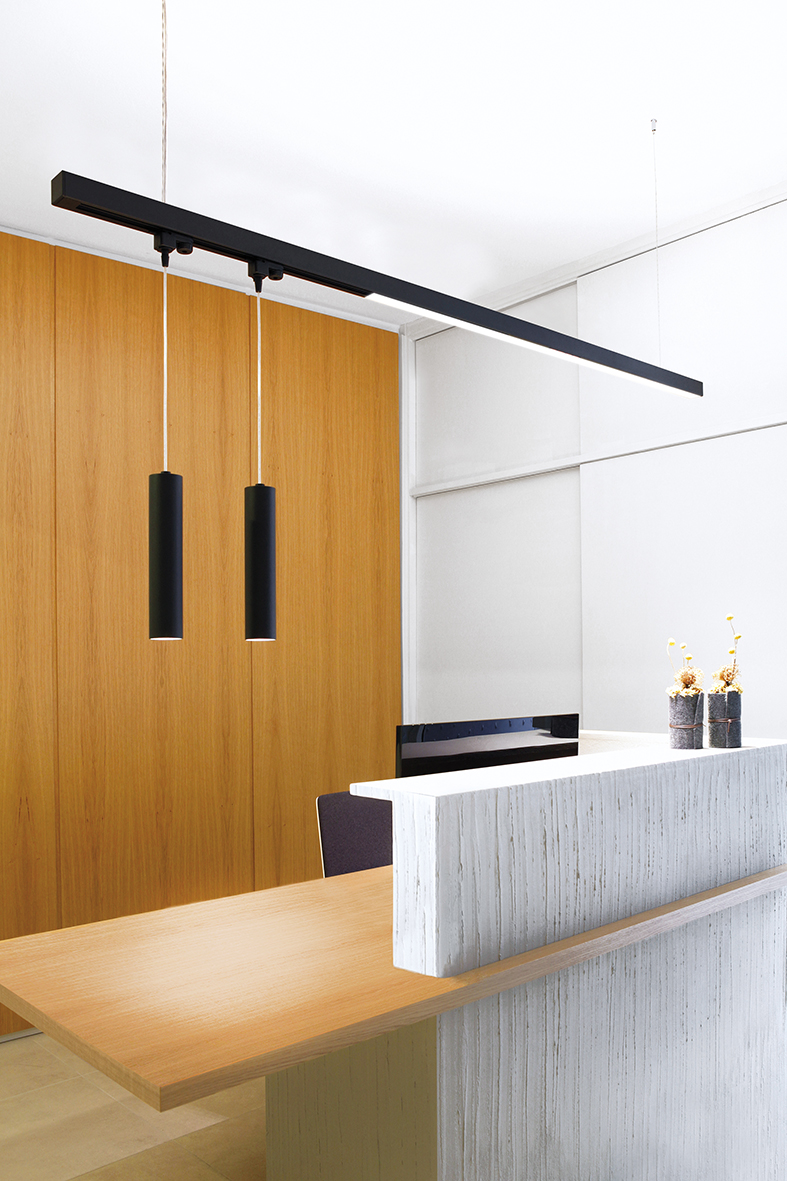 YEN - SISTEMA LINEARE BIEMISSIONE NERO LED 60W 120° IP20 3000K CRI90 DALI - immagine 2