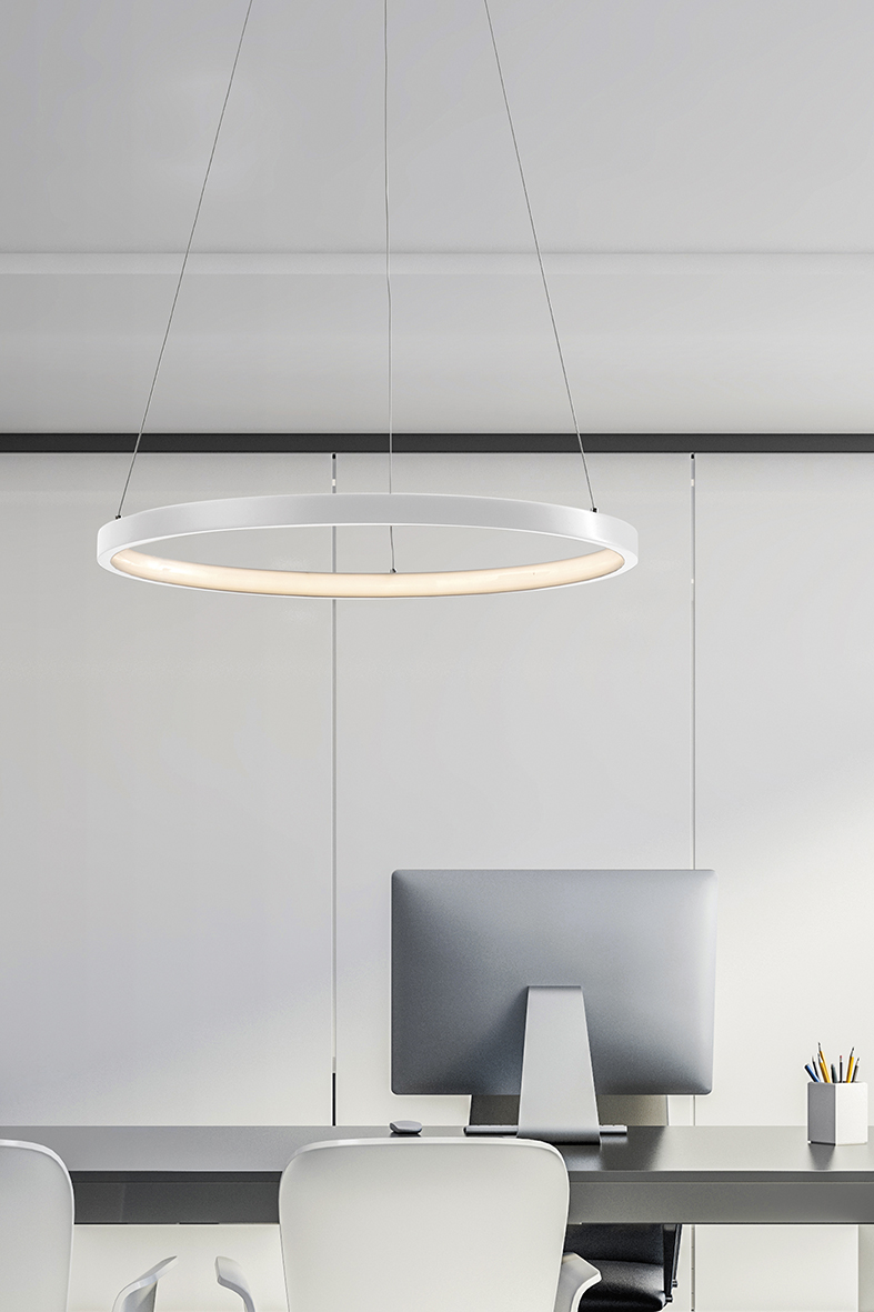 ZERUM - SOSPENSIONE BIANCA LED 45W IP20 3000K - immagine 2