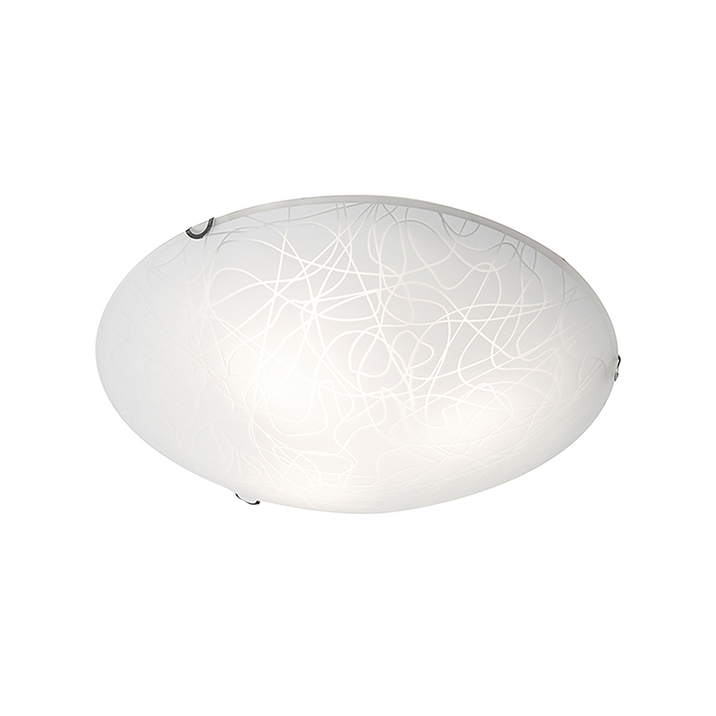MAGO' - SILKSCREENED OPAL GLASS E27 CEILING LAMP IP20 30CM