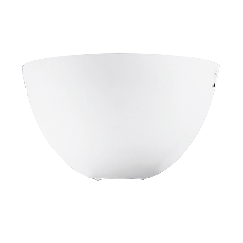 KAWA – APPLIQUE IN VETRO BIANCO SATINATO E27 IP20 36CM