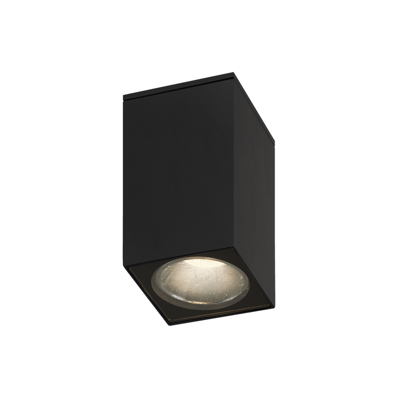 ARGO – DOWNLIGHT A PLAFONE QUADRATO NERO CON LAMPADINA GU10 MINI 3000K NERA