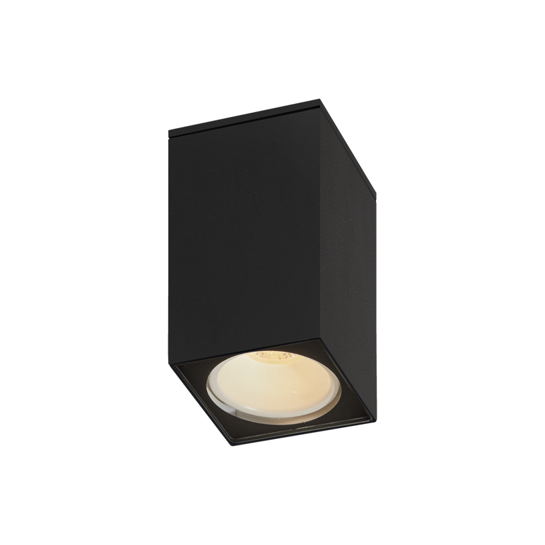 ARGO – DOWNLIGHT A PLAFONE QUADRATO NERO CON LAMPADINA GU10 MINI 4000K BIANCA