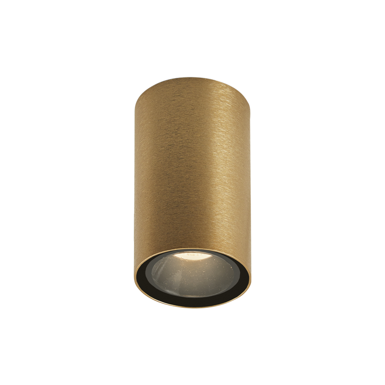 ARGO – DOWNLIGHT A PLAFONE TONDO ORO CON LAMPADINA GU10 MINI 2700K NERA