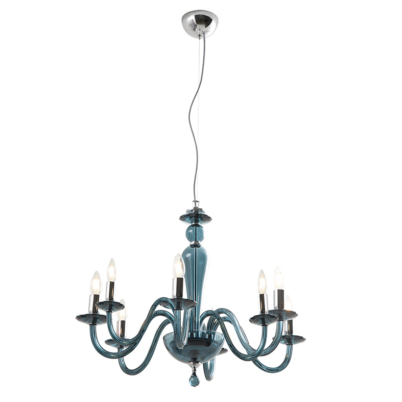 CRISTELLE – TEAL GLASS E14 SUSPENSION IP20 84CM