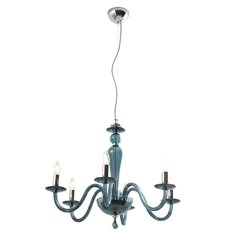 CRISTELLE – TEAL GLASS E14 SUSPENSION IP20 70CM