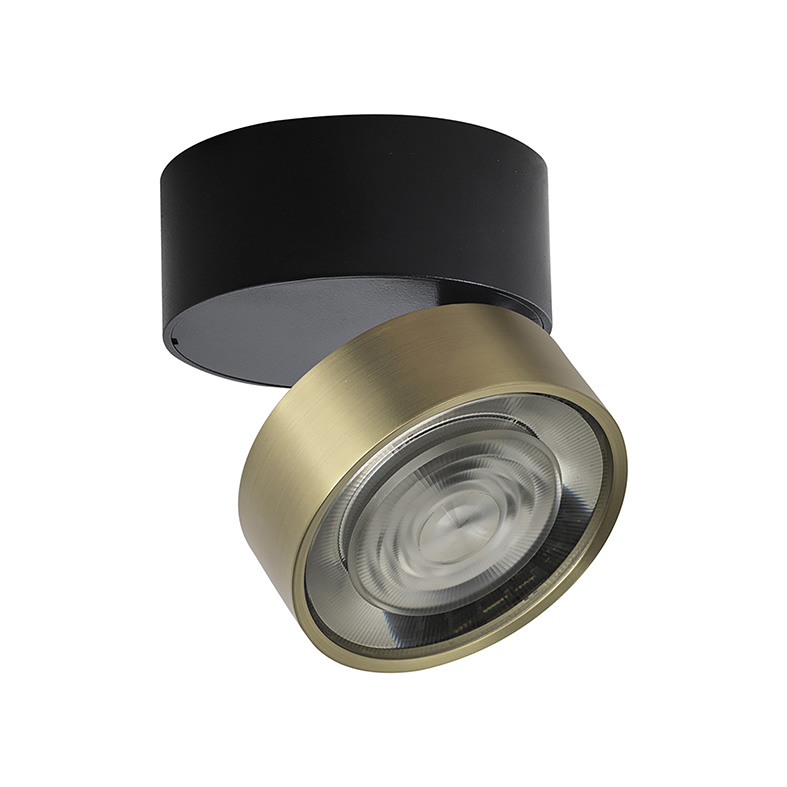 HOLE – APPLIQUE/PLAFONIERA NERO/ORO LED 13W 38° IP20 3000K CRI90