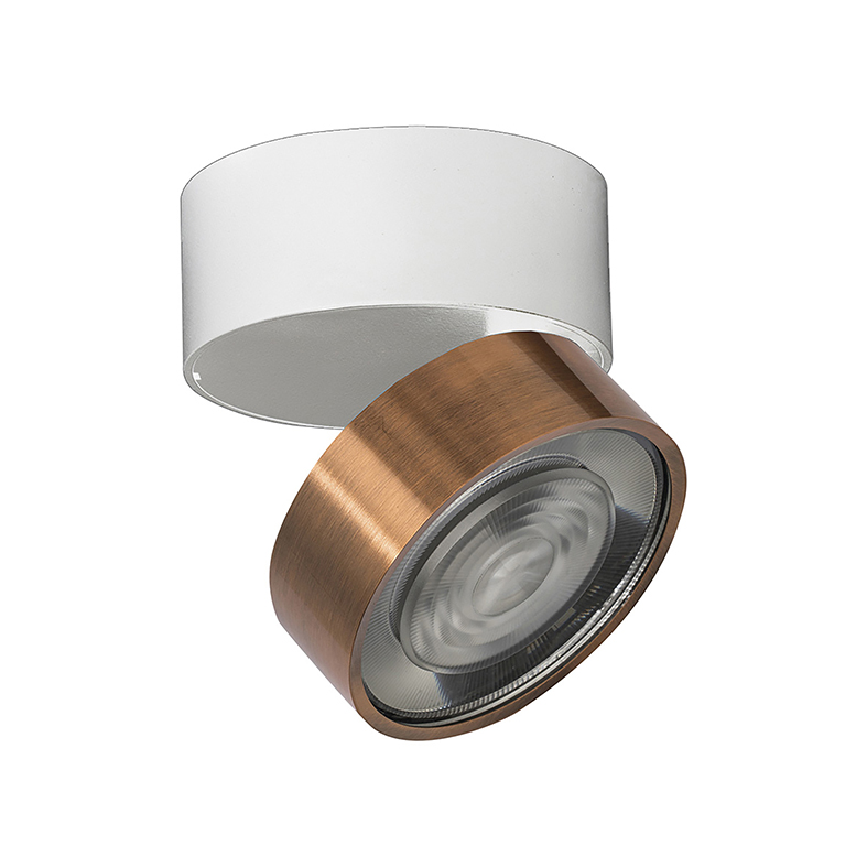 HOLE – APPLIQUE/PLAFONIERA BIANCO/RAME LED 13W 38° IP20 3000K CRI90