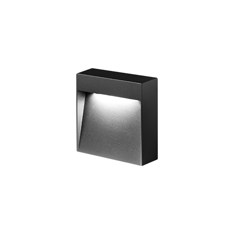 KIKI – APPLIQUE ANTRACITE LED 3W 50° IP65 3000K CRI80 9CM