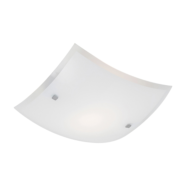 MILETO – PLAFONIERA IN VETRO BIANCO SATINATO E27 IP20 40CM