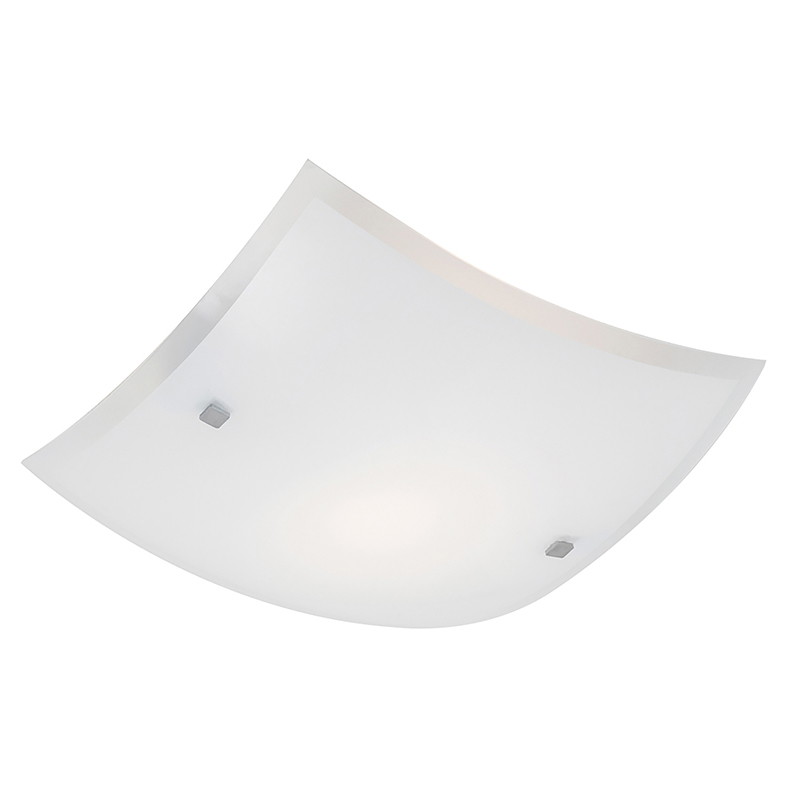MILETO – PLAFONIERA IN VETRO BIANCO SATINATO E27 IP20 50CM