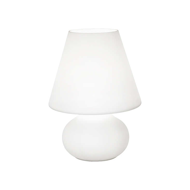 GLORIA – SATIN WHITE GLASS E14 TABLE LAMP IP20 30CM
