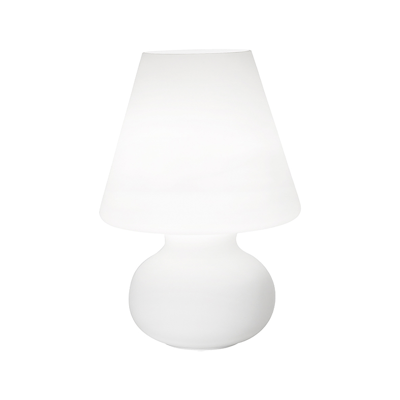 GLORIA – SATIN WHITE GLASS E14 TABLE LAMP IP20 40CM