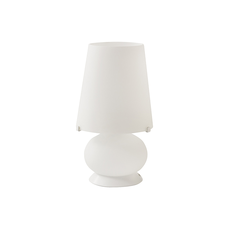 JUDY - WHITE/WHITE SATIN GLASS E14+E14 TABLE LAMP IP20 20CM