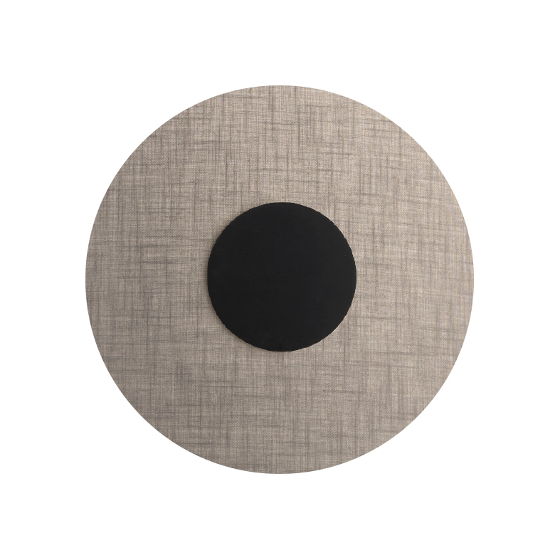 SOLARIS – BLACK LED WALL LAMP/IVORY LAMPSHADE 12W 3000K CRI90 IP20