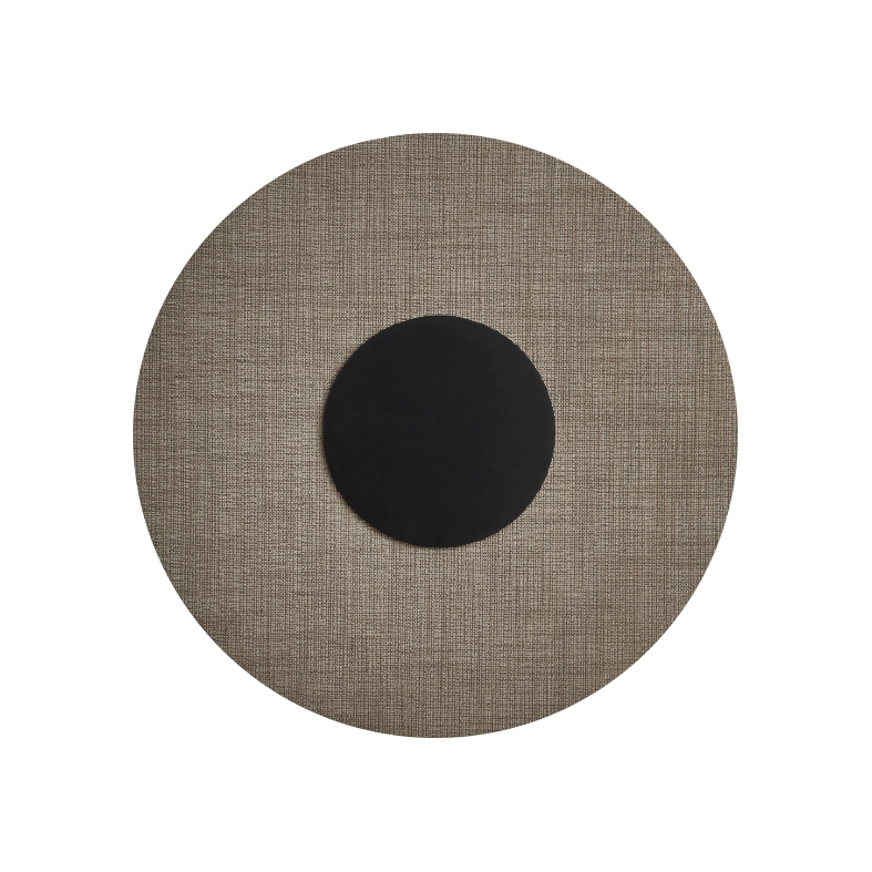 SOLARIS – BLACK LED WALL LAMP/DOVE-GREY LAMPSHADE 12W 3000K CRI90 IP20