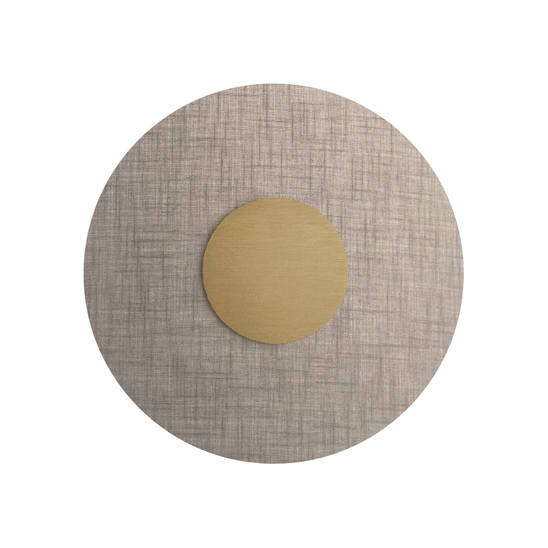 SOLARIS – GOLD LED WALL LAMP/IVORY LAMPSHADE 12W 3000K CRI90 IP20