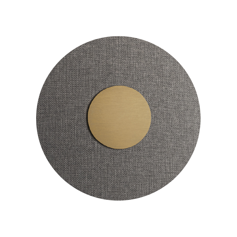 SOLARIS – GOLD LED WALL LAMP/GREY LAMPSHADE 12W 3000K CRI90 IP20