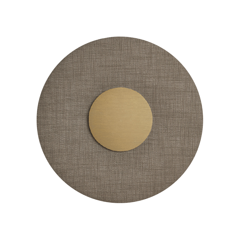 SOLARIS – GOLD LED WALL LAMP/DOVE-GREY LAMPSHADE 12W 3000K CRI90 IP20