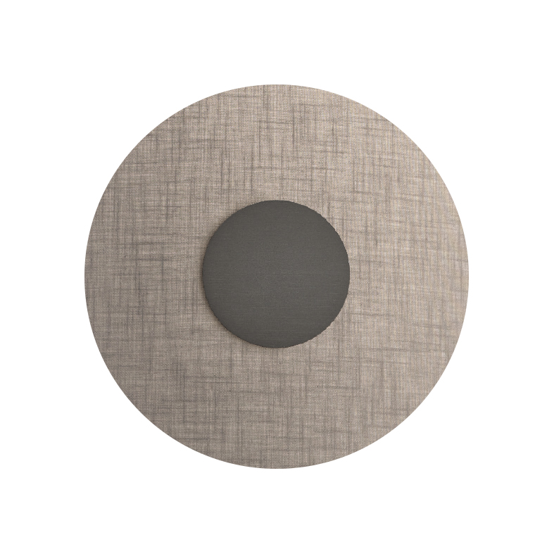 SOLARIS – TITANIUM LED WALL LAMP/IVORY LAMPSHADE 12W 3000K CRI90 IP20