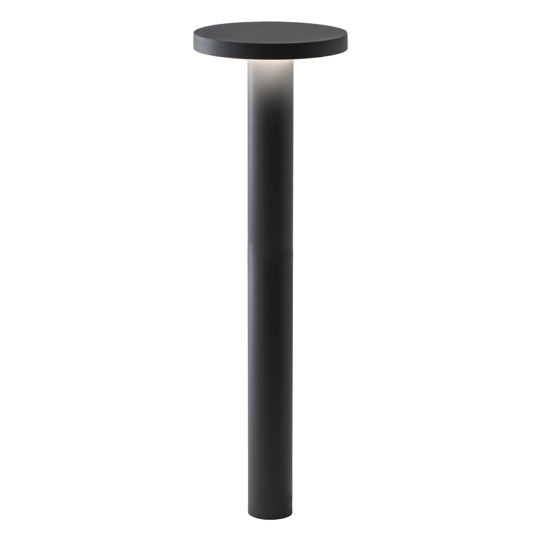 TIBERIO – BOLLARD ANTRACITE LED 10W 82° IP65 4000K CRI80 20D 75CM