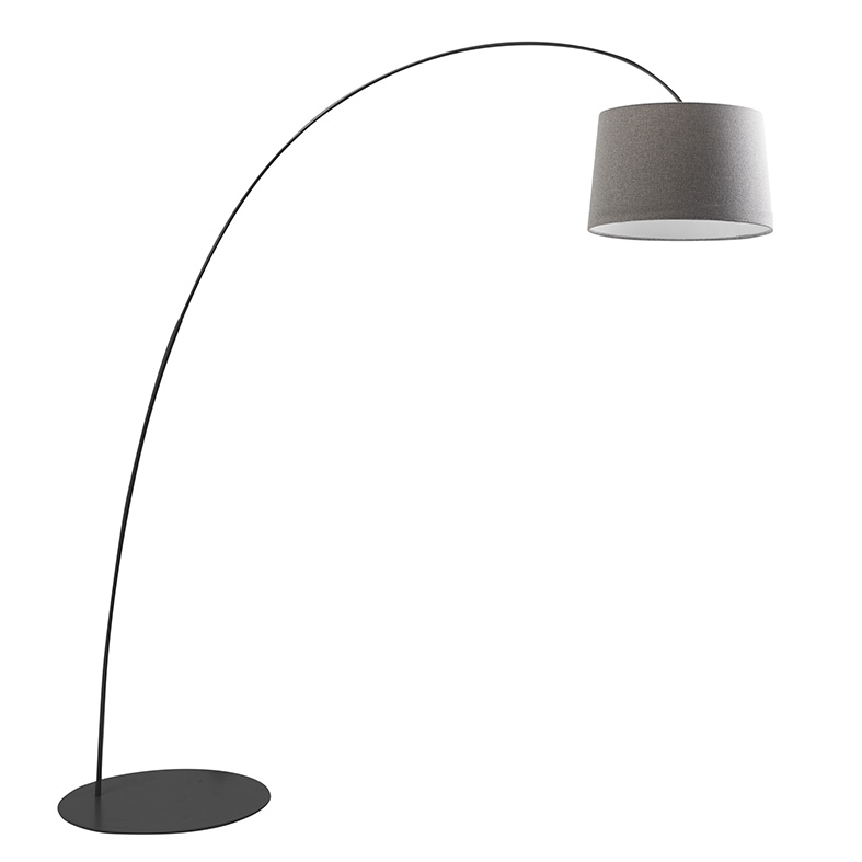 VIVIEN – PIANTANA NERA/PARALUME CONICO GRIGIO E27 IP20 60CM