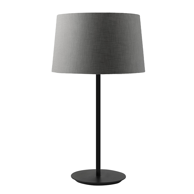 VIVIEN – BLACK E27 TABLE LAMP/ANTHRACITE CONICAL LAMPSHADE IP20