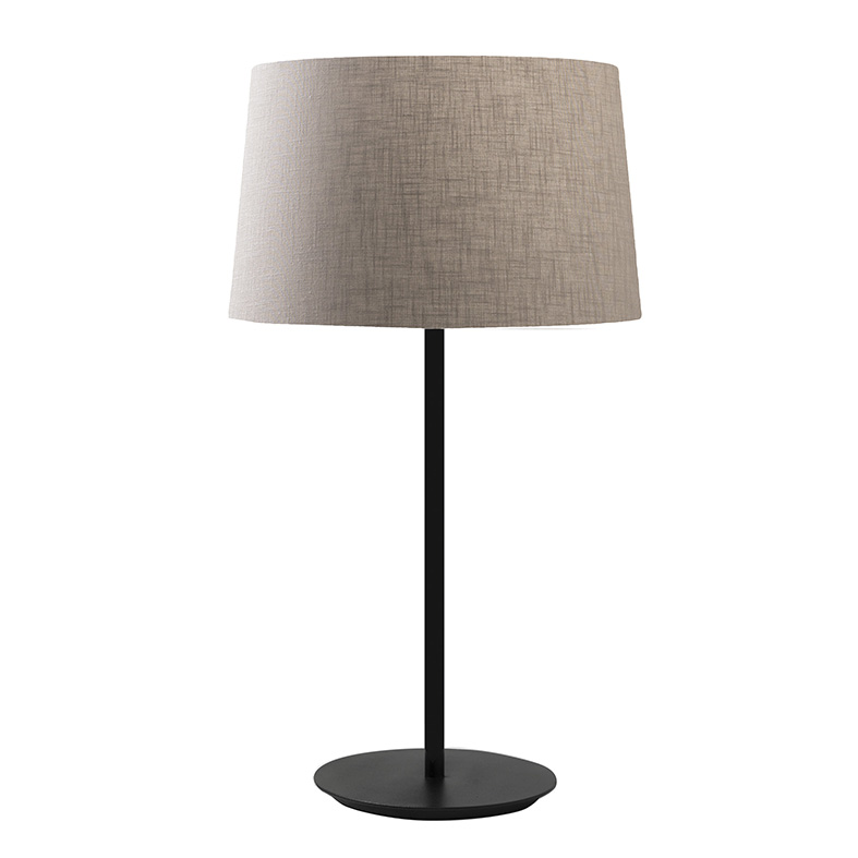 VIVIEN – BLACK E27 TABLE LAMP/IVORY CONICAL LAMPSHADE IP20
