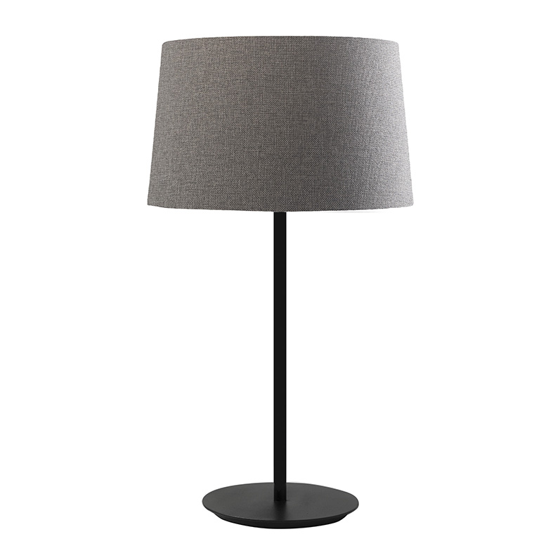 VIVIEN – BLACK E27 TABLE LAMP/GREY CONICAL LAMPSHADE IP20